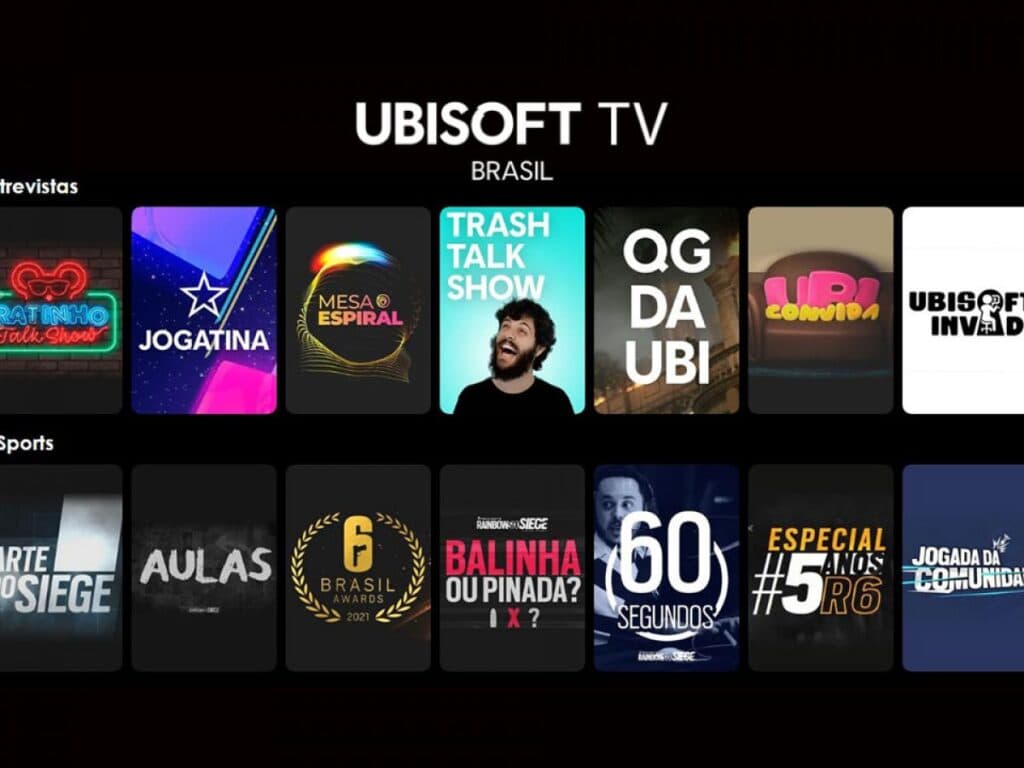 Tela do novo canal da Ubisoft TV Brasil - Foto Reprodução Internet Tela do novo canal da Ubisoft TV Brasil - Foto Reprodução Internet