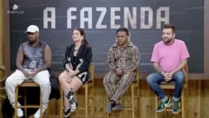 Tonzão, Jaquelline, Laranjinha e Sander estão na roça (Foto: Reprodução / PlayPlus) Tonzão, Jaquelline, Laranjinha e Sander estão na roça (Foto: Reprodução / PlayPlus)