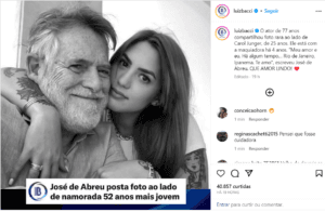 Bacci expõe relação de José de Abreu - Foto Instagram Bacci expõe relação de José de Abreu - Foto Instagram