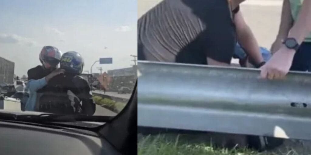 Tiroteio na Fernão Dias e VÍDEO: Homem reage a assalto, mata 2 bandidos no meio da rodovia e tudo é filmado