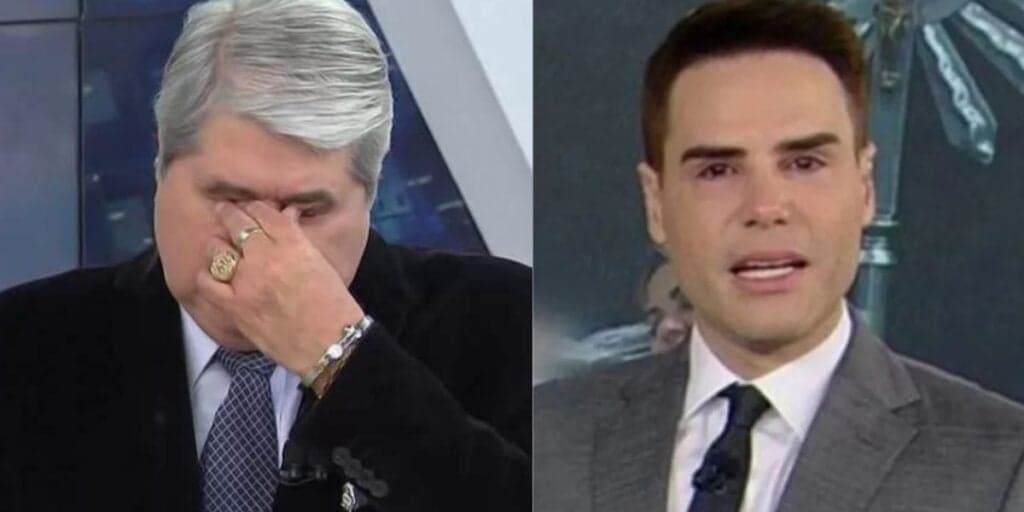 O choro copioso de Luiz Bacci, na Record, e Datena, na Band, ao perderem o chão ao vivo: “Não mereço”
