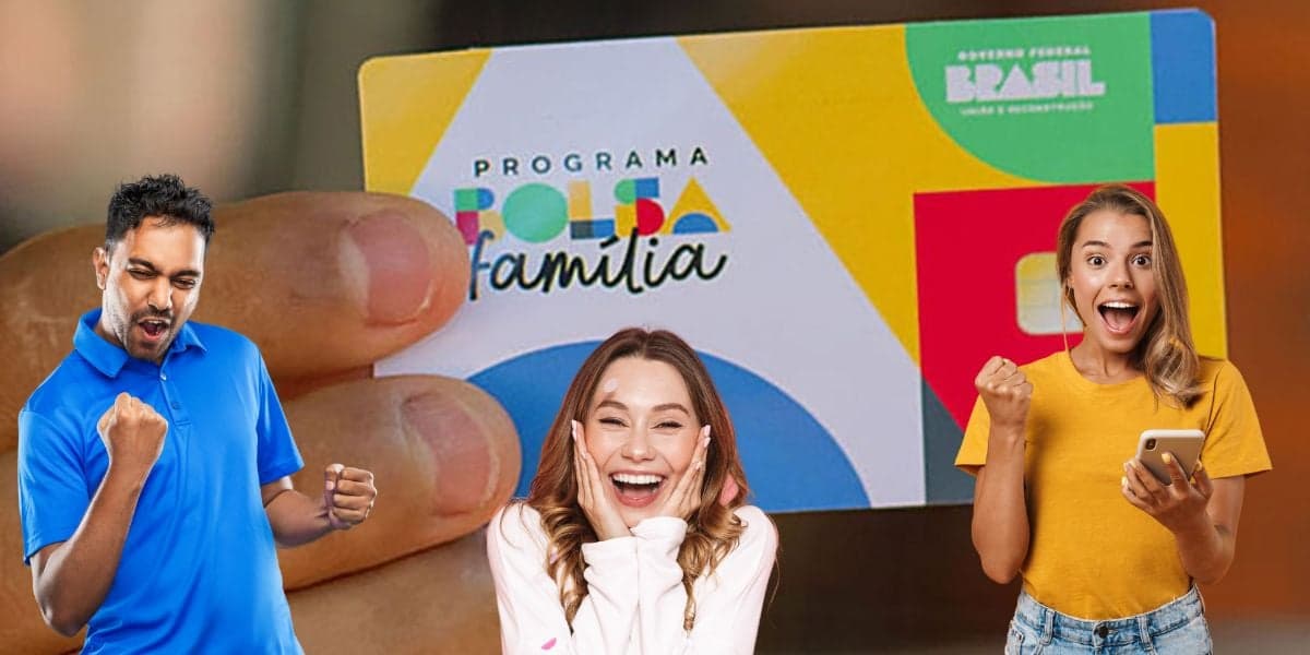 Pessoas comemorando e cartão do Bolsa Família - Foto Reprodução Internet Pessoas comemorando e cartão do Bolsa Família - Foto Reprodução Internet