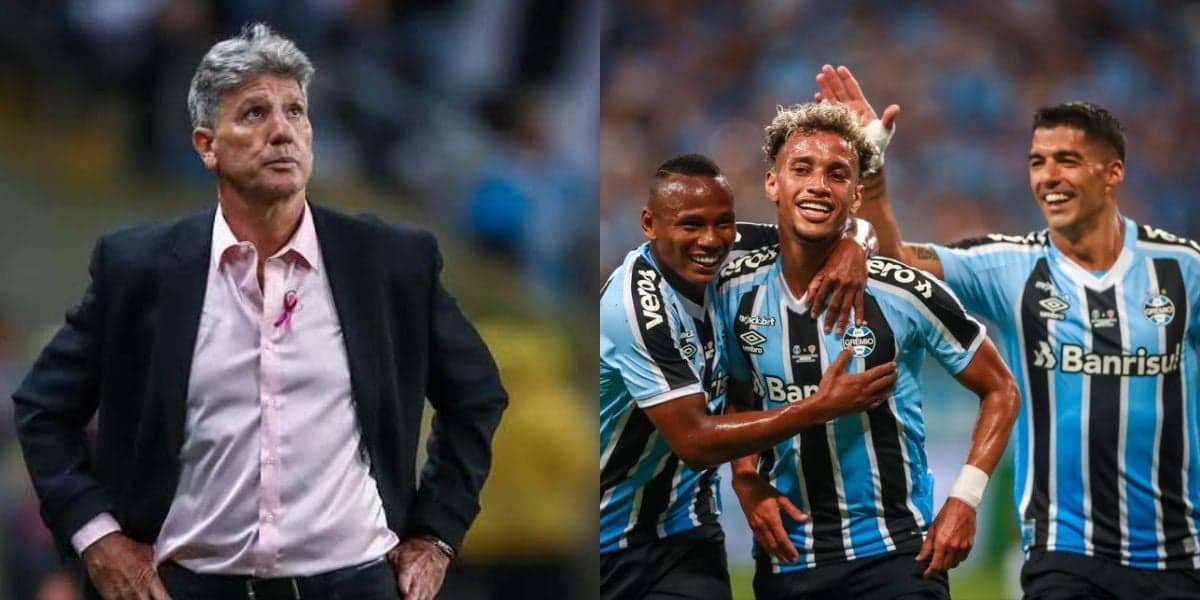 Renato Gaúcho e craques do Grêmio (Foto - Montagem TV Foco) Renato Gaúcho e craques do Grêmio (Foto - Montagem TV Foco)
