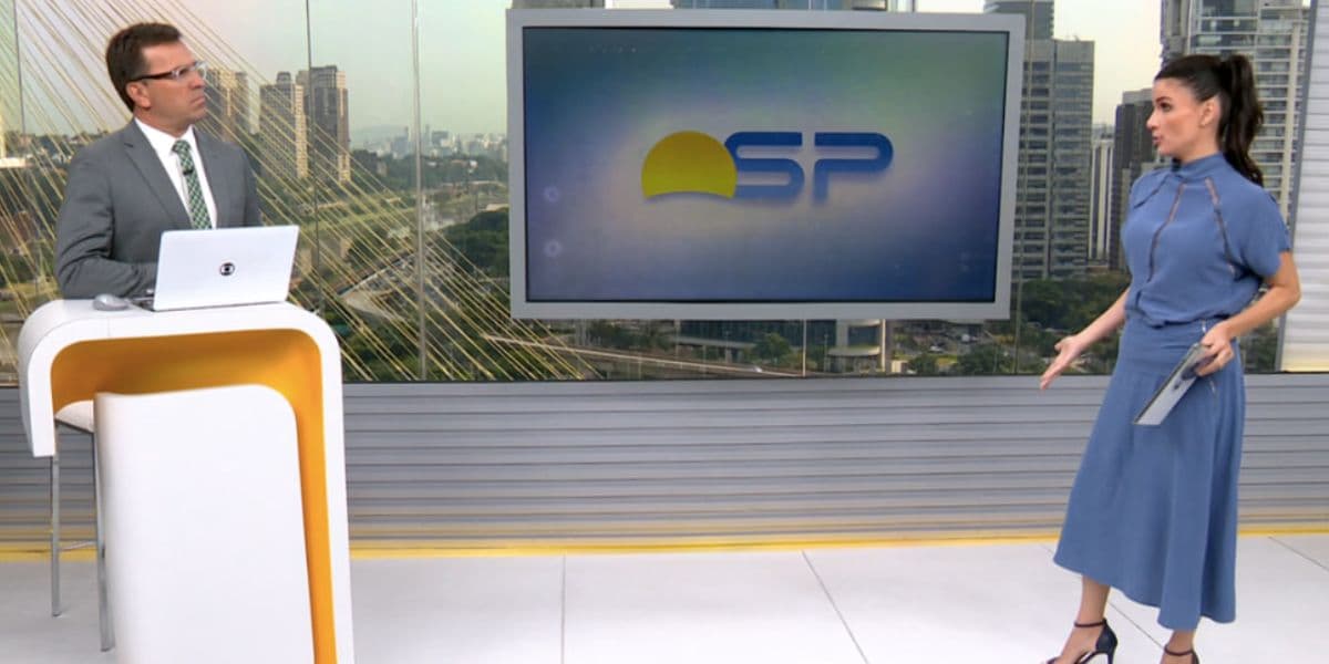 Rodrigo Bocardi e Sabina Simonato no Bom Dia São Paulo (Foto: Reprodução / Globo) Rodrigo Bocardi e Sabina Simonato no Bom Dia São Paulo (Foto: Reprodução / Globo)