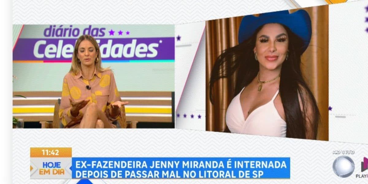 Ticiane Pinheiro e Jenny Mirando no Hoje Em Dia (Foto: Reprodução / Record) Ticiane Pinheiro e Jenny Mirando no Hoje Em Dia (Foto: Reprodução / Record)