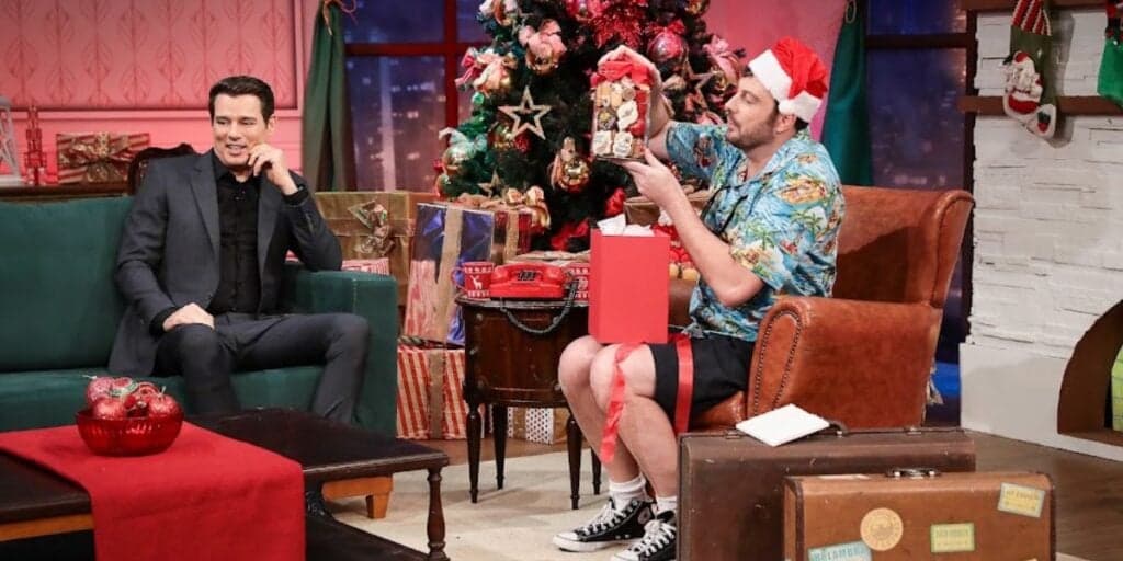Celso Portiolli comemora boa audiência do Domingo Legal no The Noite: “Nasci e cresci no SBT”