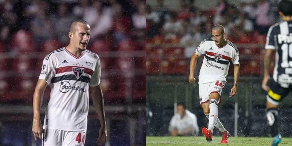 Matheus Belém, zagueiro do São Paulo (Foto - Montagem TV Foco) Matheus Belém, zagueiro do São Paulo (Foto - Montagem TV Foco)