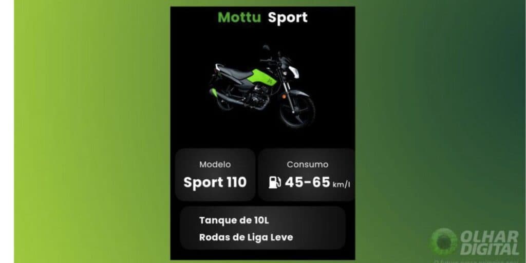 Mottu Sport (Foto: Reprodução / Olhar Digital) Mottu Sport (Foto: Reprodução / Olhar Digital)