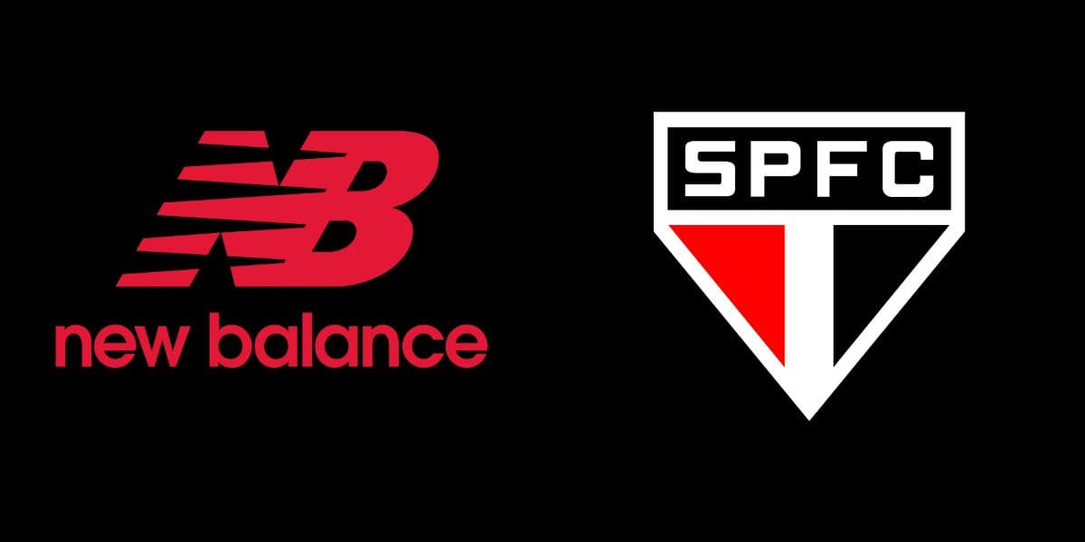 New Balance e São Paulo (Foto - Montagem TV Foco). New Balance e São Paulo (Foto - Montagem TV Foco).