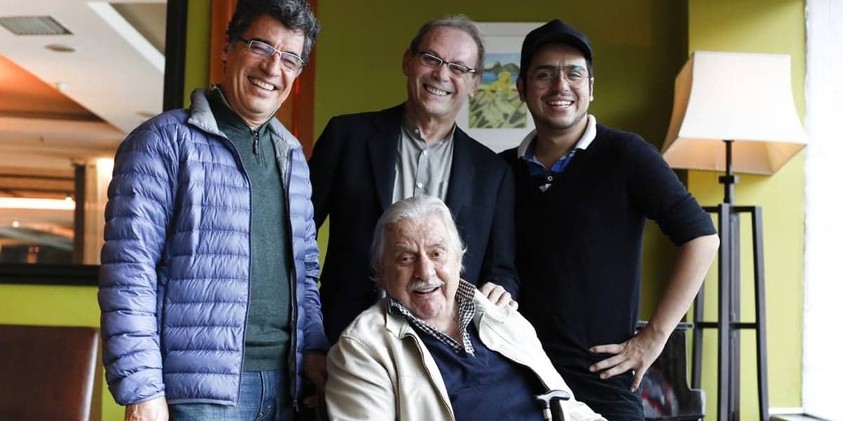 Paulo Betti, José Wilker, Caike Luna e Hugo Carvana (Foto: Reprodução - O Globo, Daniela Dacorso) Paulo Betti, José Wilker, Caike Luna e Hugo Carvana (Foto: Reprodução - O Globo, Daniela Dacorso)