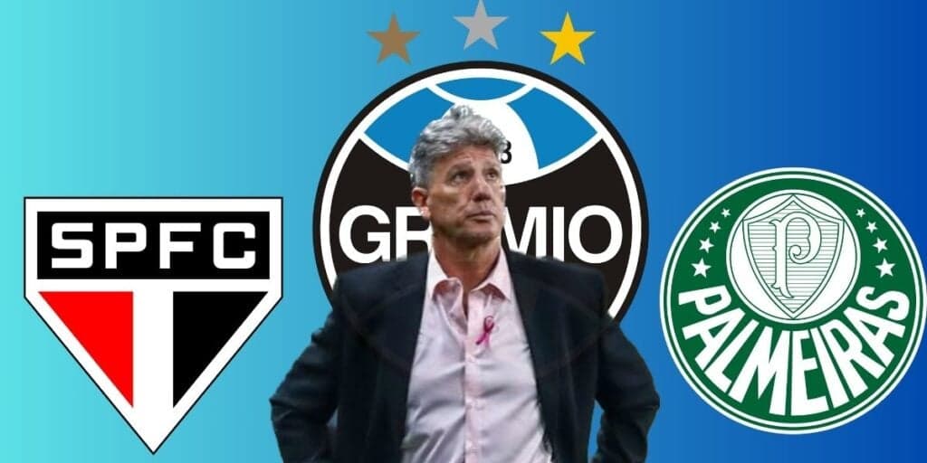 Renato Gaúcho desesperado com DEBANDADA: São Paulo e Palmeiras partem pra cima de craques do Grêmio