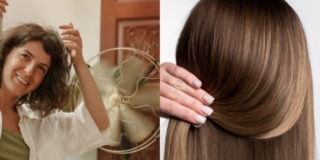 Secar o cabelo na frente do ventilador ajuda a manter os fios alinhados (Foto: Reprodução/Montagem/ Internet) Secar o cabelo na frente do ventilador ajuda a manter os fios alinhados (Foto: Reprodução/Montagem/ Internet)