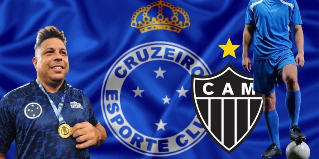 Bandeira do Cruzeiro, do Atlético-MG e Ronaldo - Foto Reprodução Internet Bandeira do Cruzeiro, do Atlético-MG e Ronaldo - Foto Reprodução Internet
