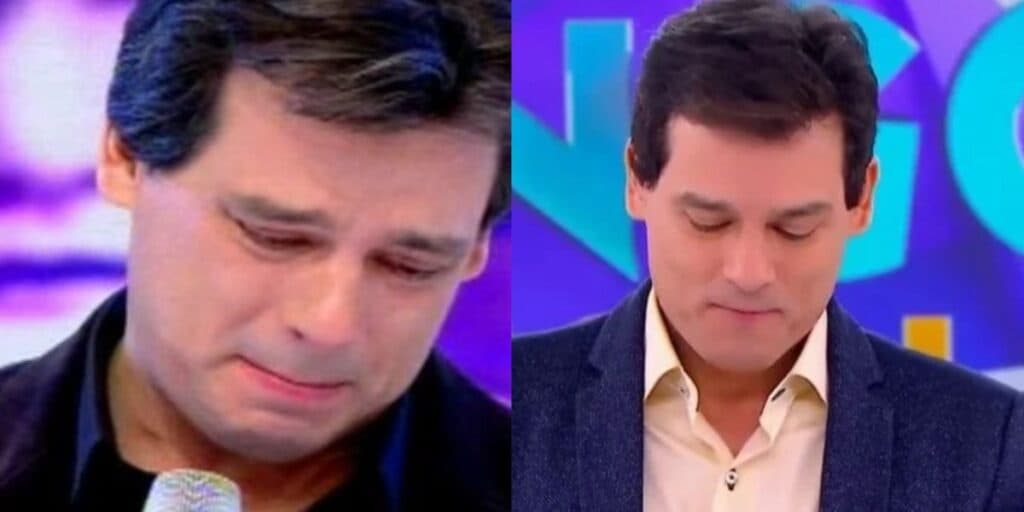 Programa paralisado às pressas: O choro de Celso Portiolli após perder o chão com situação no Domingo Legal