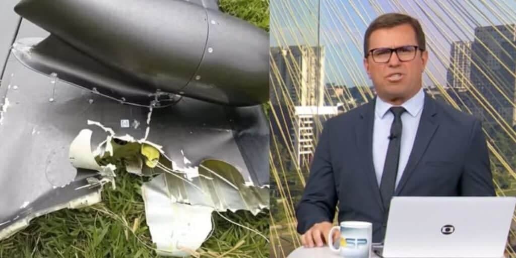 “O avião se desintegrou no ar": Bocardi para a Globo com nova tragédia de queda de aeronave em SP nesta segunda