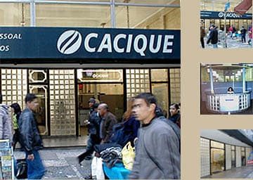 Fachada de unidade do Banco Cacique - Foto Reprodução Internet Fachada de unidade do Banco Cacique - Foto Reprodução Internet