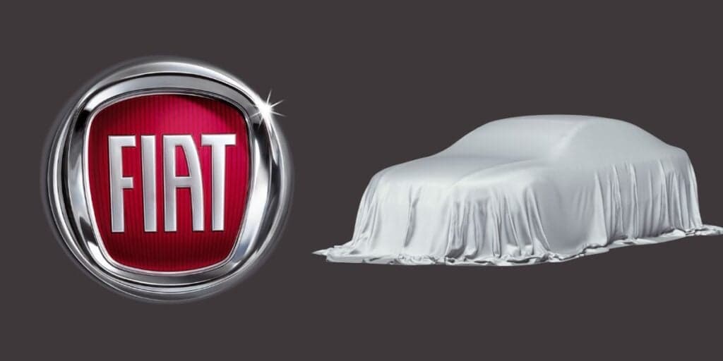 Logo da Fiat e carro coberto - Foto Reprodução Internet Logo da Fiat e carro coberto - Foto Reprodução Internet
