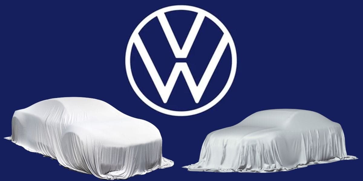 Logo da Volkswagen e carros cobertos - Foto Reprodução Internet Logo da Volkswagen e carros cobertos - Foto Reprodução Internet