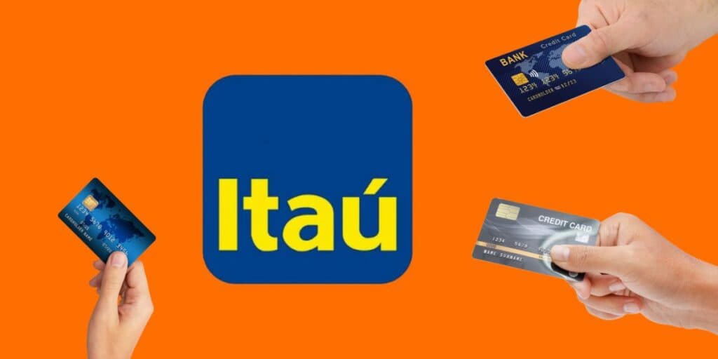 Logo do Itaú e cartão de crédito- Foto Reprodução Internet Logo do Itaú e cartão de crédito- Foto Reprodução Internet