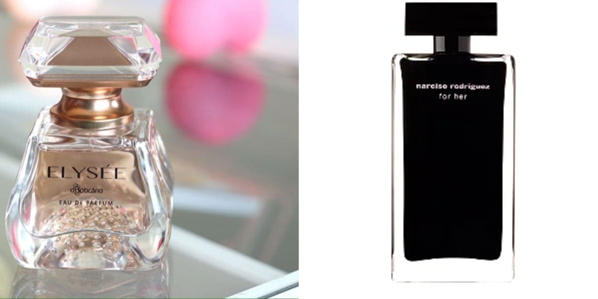 O Eau de Parfum Elysée é igualzinho o Narciso Rodriguez for Her (Foto: Reprodução/ Internet) O Eau de Parfum Elysée é igualzinho o Narciso Rodriguez for Her (Foto: Reprodução/ Internet)