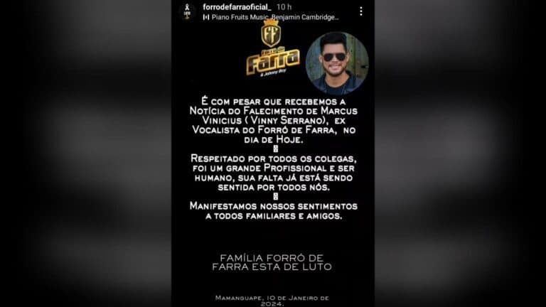 notas emitidas pela Banda Forró de Farra - Foto Reprodução Instagram notas emitidas pela Banda Forró de Farra - Foto Reprodução Instagram