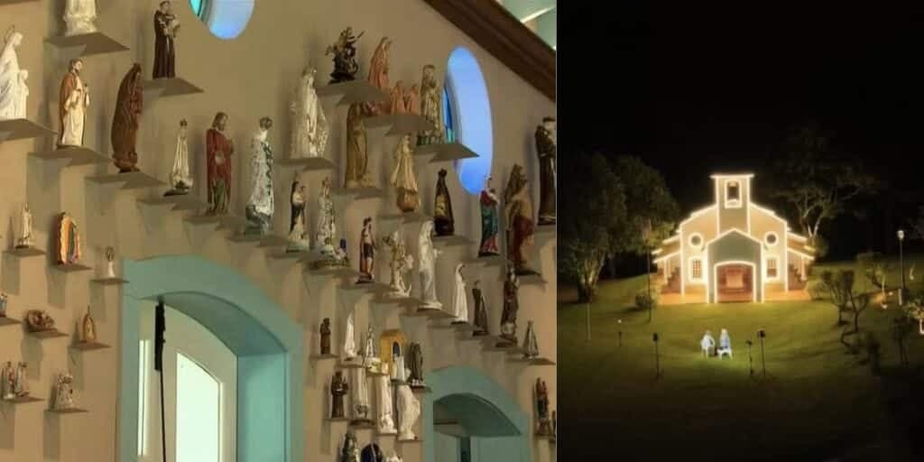 Igreja de Ana Maria (Reprodução/Montagem TV Foco) Igreja de Ana Maria (Reprodução/Montagem TV Foco)