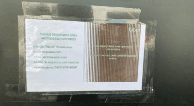 Aviso da empresa - Foto G1 Aviso da empresa - Foto G1