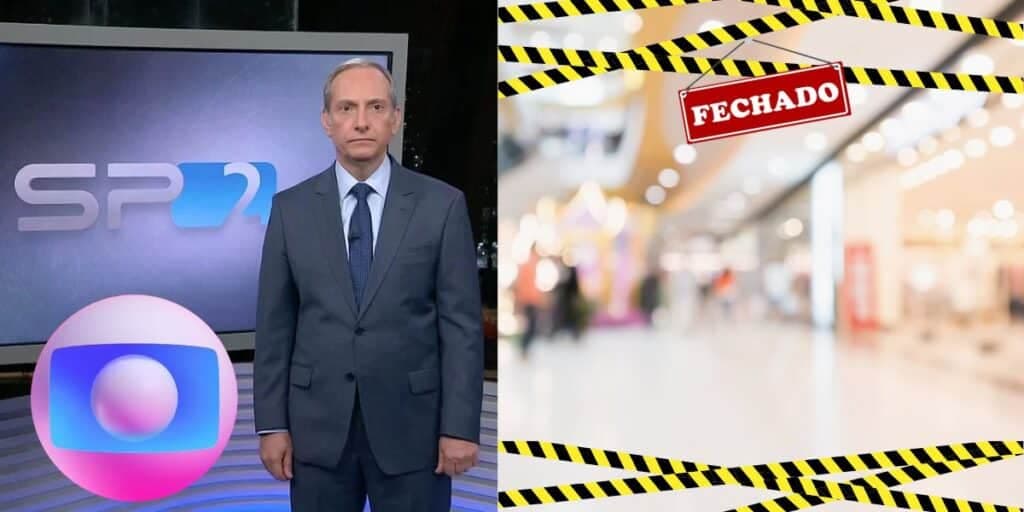 "Às pressas": Burnier interrompe jornal na Globo e anuncia paralisação de shopping amado em SP