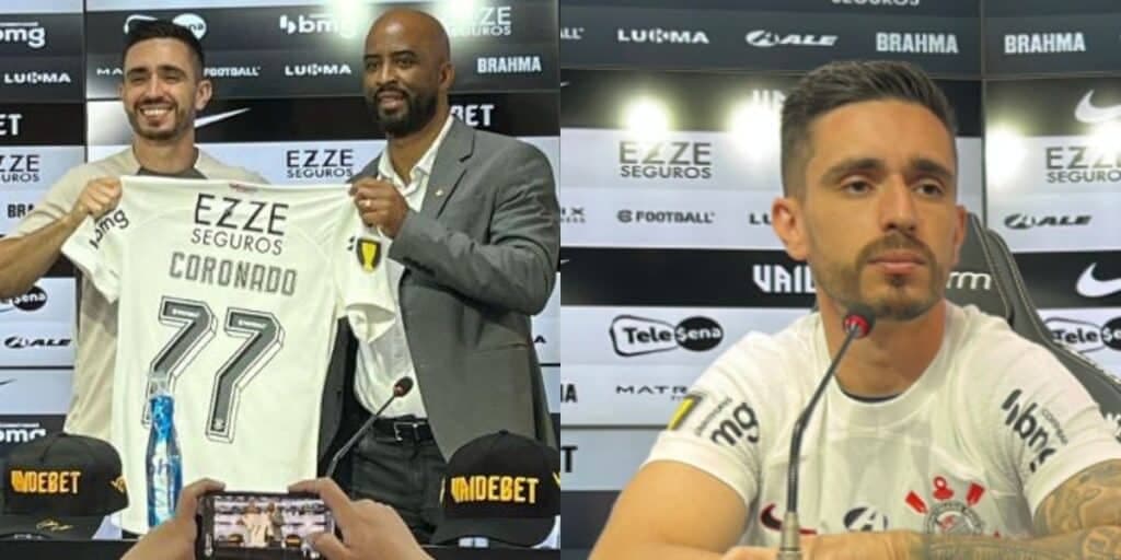 Coronado, novo jogador do Corinthians (Foto - Montagem TV Foco) Coronado, novo jogador do Corinthians (Foto - Montagem TV Foco)