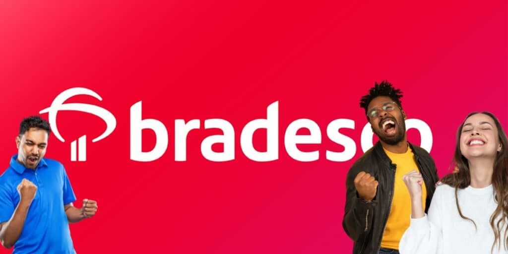 Logo do Bradesco com pessoas felizes - Foto Reprodução Internet Logo do Bradesco com pessoas felizes - Foto Reprodução Internet