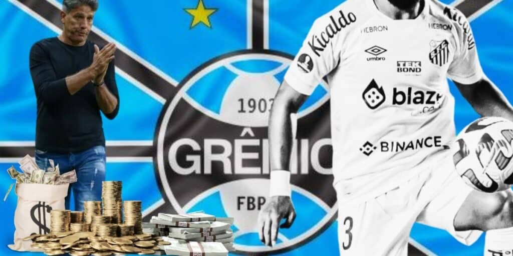Grêmio abre os cofres, não para em Diego Costa e quer arrancar +1 craque do Santos para Renato Gaúcho