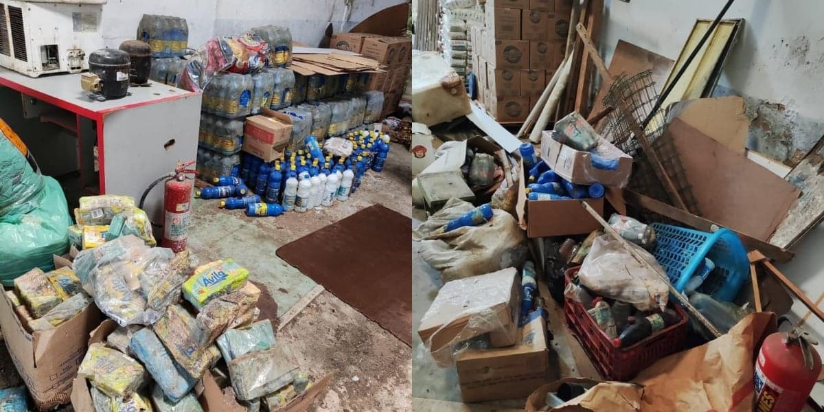 Produtos em situação insalubre encontrado pela Vigilância Sanitária de Maceió (Foto: Divulgação) Produtos em situação insalubre encontrado pela Vigilância Sanitária de Maceió (Foto: Divulgação)