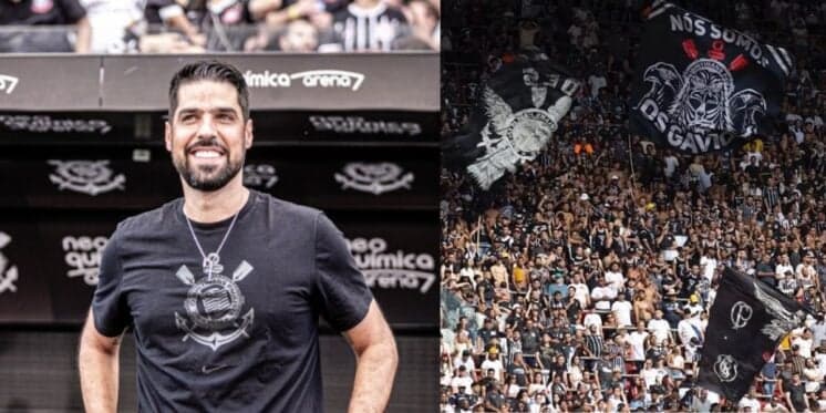 Antônio Oliveira no Corinthians / Torcida do time - Montagem TVFOCO Antônio Oliveira no Corinthians / Torcida do time - Montagem TVFOCO