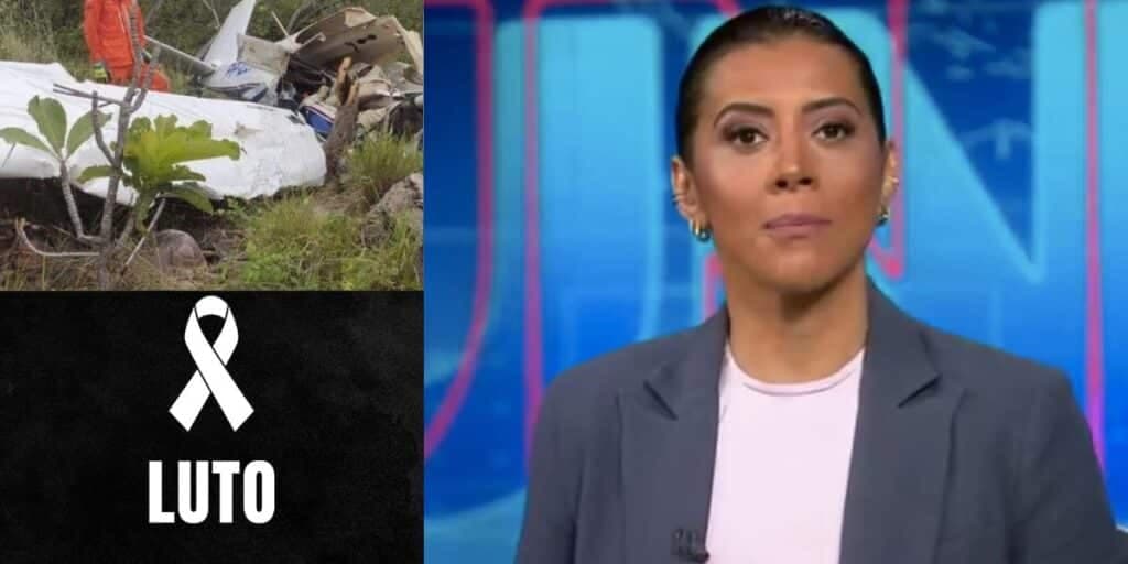 Luto: Substituta de Renata paralisa JN às pressas com queda de avião e confirma tragédia: "Morreram"