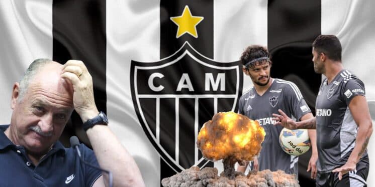 '9' saindo no lugar de Vargas, briga de Hulk e Scarpa e a própria demissão: 3 bombas caem em Felipão no Galo