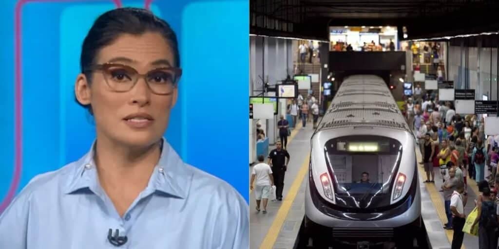 "Foi abandonado": Renata Vasconcellos paralisa JN às pressas e confirma triste fim de estação de metrô do RJ