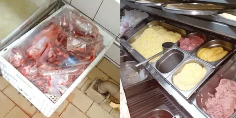 Restaurante foi fechado por armazenar comida imprópria para o consumo (Foto: Vigilância Sanitária ) Restaurante foi fechado por armazenar comida imprópria para o consumo (Foto: Vigilância Sanitária )