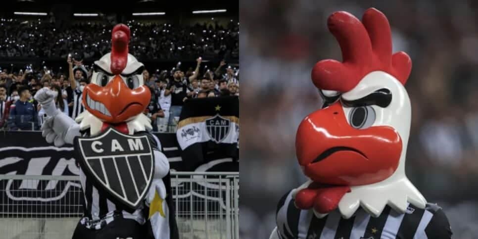 Galo, mascote do Atlético-MG (Foto - Montagem TV Foco). Galo, mascote do Atlético-MG (Foto - Montagem TV Foco).