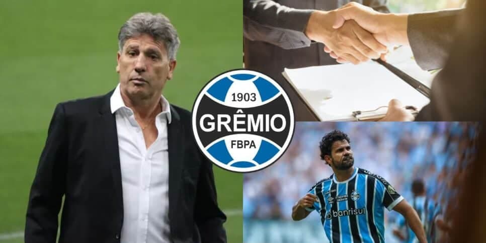 R$ 32M: Guerra fecha contratação de nova dupla de Diego Costa e mais 1 pra salvar Renato da demissão no Grêmio