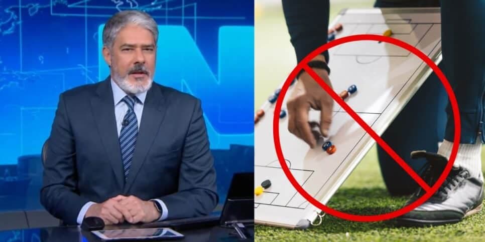 “Oficializou”: A saída relâmpago de técnico de gigante da série A no RJ confirmada por Bonner no JN às pressas