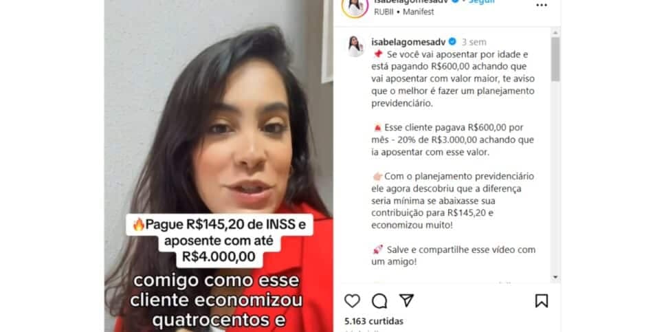 Isabela Gomes revela segredo da aposentadoria - (Foto: Reprodução / Instagram) Isabela Gomes revela segredo da aposentadoria - (Foto: Reprodução / Instagram)
