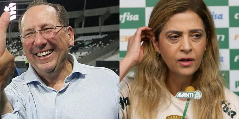 John Textor e Leila Pereira (Foto: Reprodução/Montagem TV Foco) John Textor e Leila Pereira (Foto: Reprodução/Montagem TV Foco)