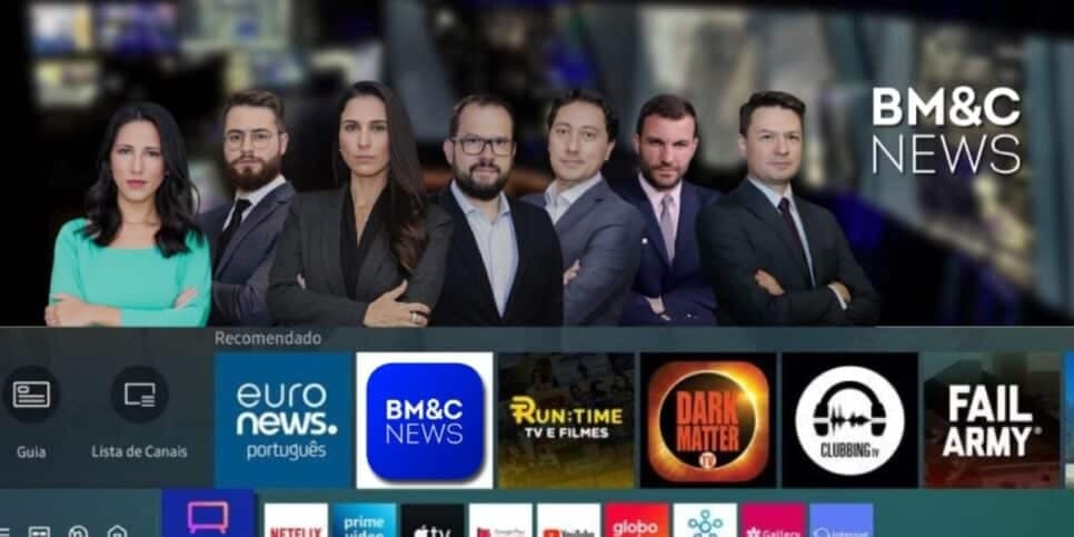 BM&C News, maior canal do mercado financeiro, estreia no Samsung TV Plus