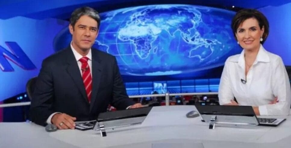 William Bonner e Fátima Bernardes dividiam bancada no Jornal Nacional (Foto: Divulgação/ TV Globo) William Bonner e Fátima Bernardes dividiam bancada no Jornal Nacional (Foto: Divulgação/ TV Globo)
