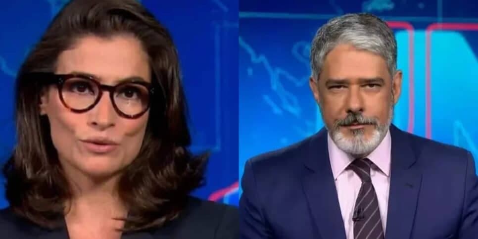 William Bonner é vítima de criminosos e Renata Vasconcellos confirma ao vivo no JN
