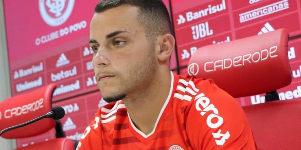 Bruno Gomes deu sua primeira entrevista como jogador do Inter (Foto- Ricardo Duarte) Bruno Gomes deu sua primeira entrevista como jogador do Inter (Foto- Ricardo Duarte)