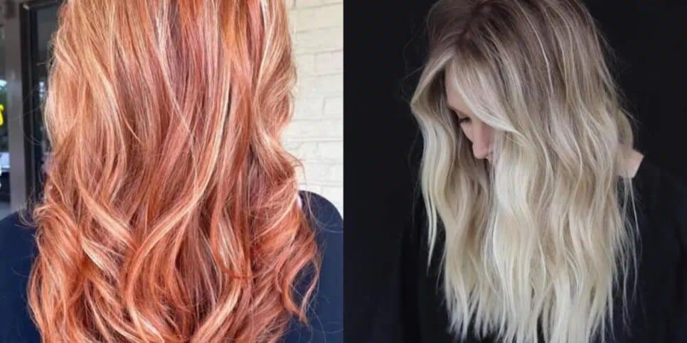 Mechas loiras em cabelos avermelhados e loiras com balayage (Foto: Pinterest @thirdgenerationhairstylist / @makeup.makeartdoart) Mechas loiras em cabelos avermelhados e loiras com balayage (Foto: Pinterest @thirdgenerationhairstylist / @makeup.makeartdoart)