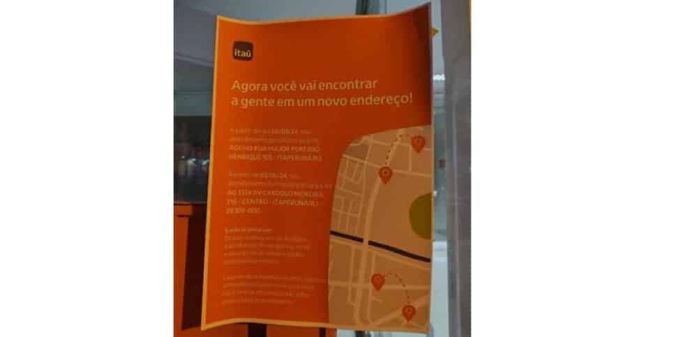 Comunicado Itaú (Foto: Nativa FM) Comunicado Itaú (Foto: Nativa FM)