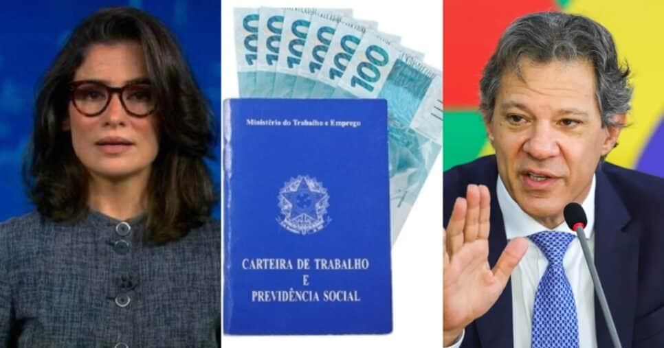Renata Vasconcellos paralisa JN com virada do salário mínimo e decreto de Haddad no governo Lula em 2025