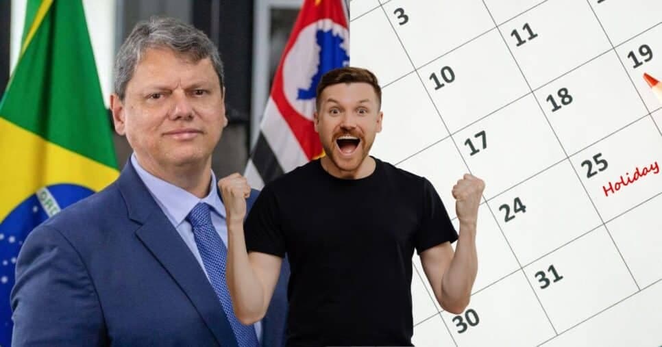 Tarcísio ciente: Feriado PROLONGADO na próxima segunda (30) é confirmado a milhares de CLTs em SP